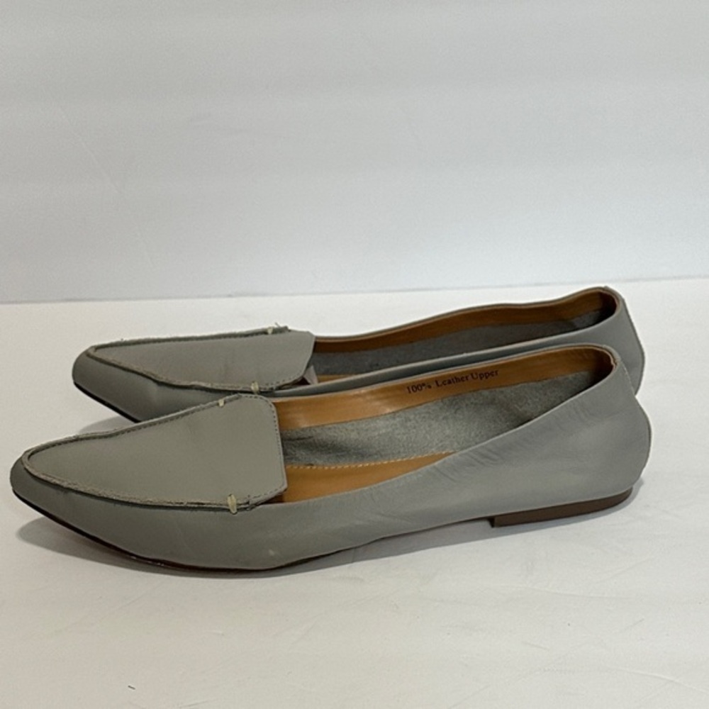 J.Crew Factory Edie leather loafers in gray sz 9